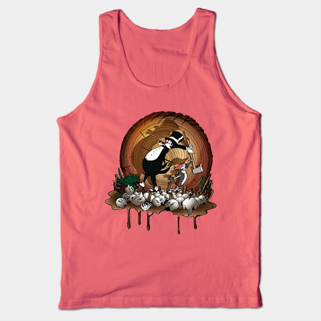 Hey Fat Cat, Stop Logging Tank Top by foozledesign